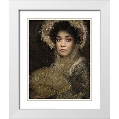 Melle Julianne White Modern Wood Framed Art Print with Double Matting by Lagandre Transgressed, Thierry