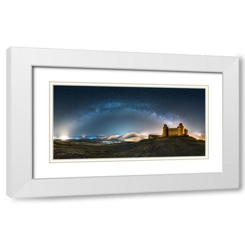 Calahorra Castle White Modern Wood Framed Art Print with Double Matting by Jose Guillen, Manuel