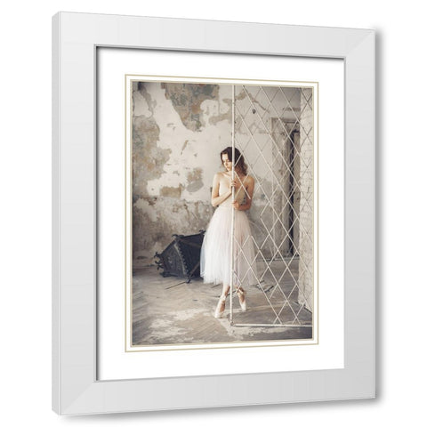 Grace were in her steps White Modern Wood Framed Art Print with Double Matting by Bolgov (Axe), Ruslan