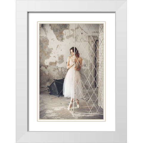 Grace were in her steps White Modern Wood Framed Art Print with Double Matting by Bolgov (Axe), Ruslan