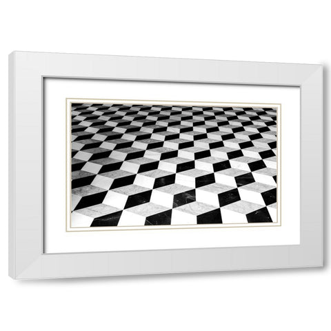 floor White Modern Wood Framed Art Print with Double Matting by Auerbach, Markus
