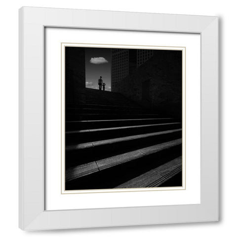 Summer In The City White Modern Wood Framed Art Print with Double Matting by Takachi, Yasuhiro