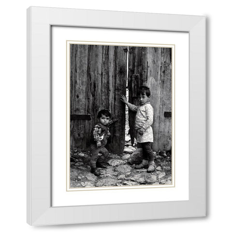 Guardian White Modern Wood Framed Art Print with Double Matting by Garik