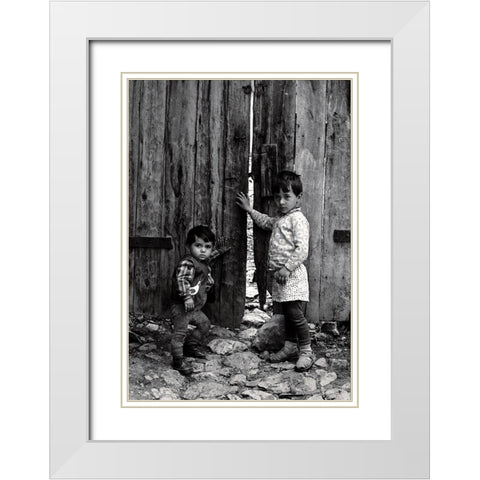 Guardian White Modern Wood Framed Art Print with Double Matting by Garik