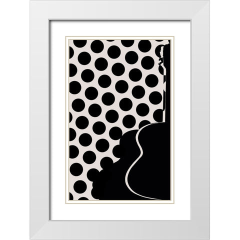 my spanish guitar White Modern Wood Framed Art Print with Double Matting by Natalia