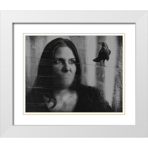 Silent Conversation White Modern Wood Framed Art Print with Double Matting by Ulfig Arps, Sandra