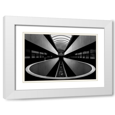Marin Center 1333 White Modern Wood Framed Art Print with Double Matting by Zeng, Jiahong