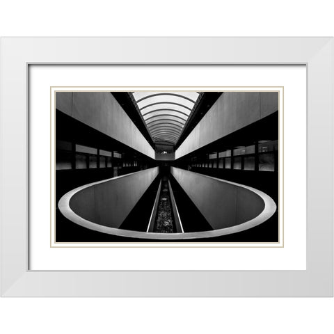 Marin Center 1333 White Modern Wood Framed Art Print with Double Matting by Zeng, Jiahong