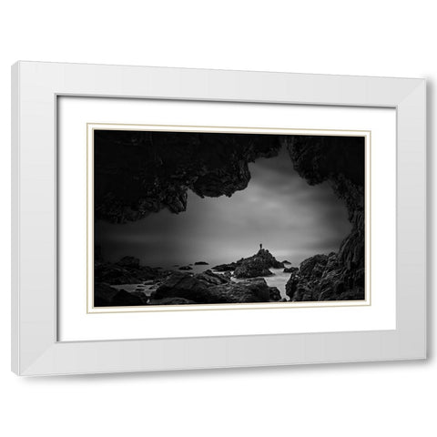 Stormchaser White Modern Wood Framed Art Print with Double Matting by Li, Rob