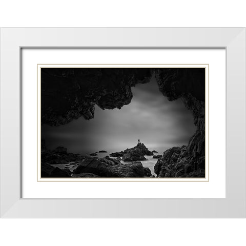 Stormchaser White Modern Wood Framed Art Print with Double Matting by Li, Rob