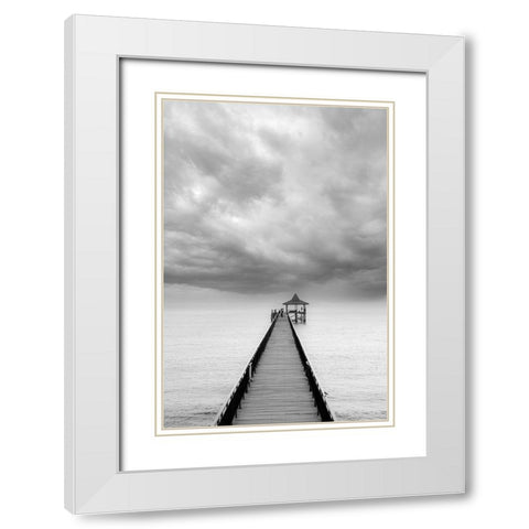 Destination White Modern Wood Framed Art Print with Double Matting by Sankar, Ravi