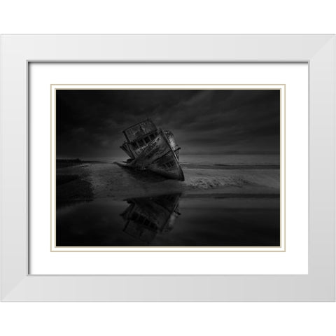 Point Reyes White Modern Wood Framed Art Print with Double Matting by Deng, Larry