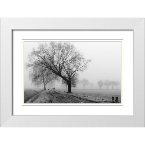 Wanderer White Modern Wood Framed Art Print with Double Matting by Wilbers, Wiebe
