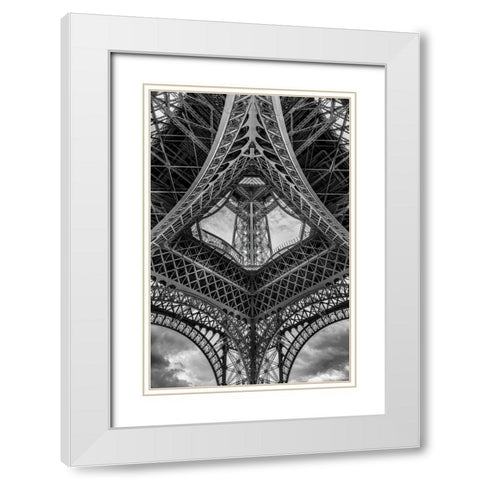 French Scaffolding White Modern Wood Framed Art Print with Double Matting by Stampfli, Craig
