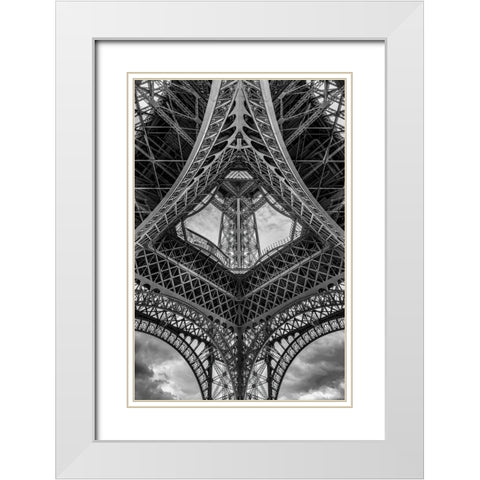 French Scaffolding White Modern Wood Framed Art Print with Double Matting by Stampfli, Craig