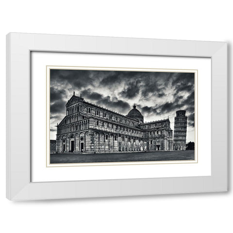 Architectural Lesson White Modern Wood Framed Art Print with Double Matting by Ian Nedelcu, Mihai