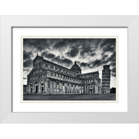 Architectural Lesson White Modern Wood Framed Art Print with Double Matting by Ian Nedelcu, Mihai