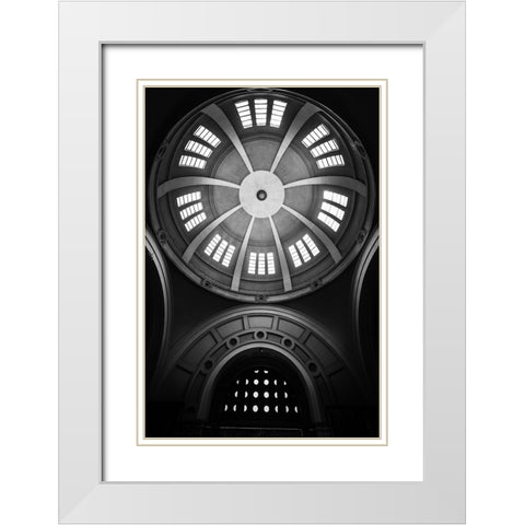 Untitled White Modern Wood Framed Art Print with Double Matting by Hishamtwhed