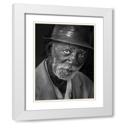 Mario White Modern Wood Framed Art Print with Double Matting by Creativeartsolution, Khoshro