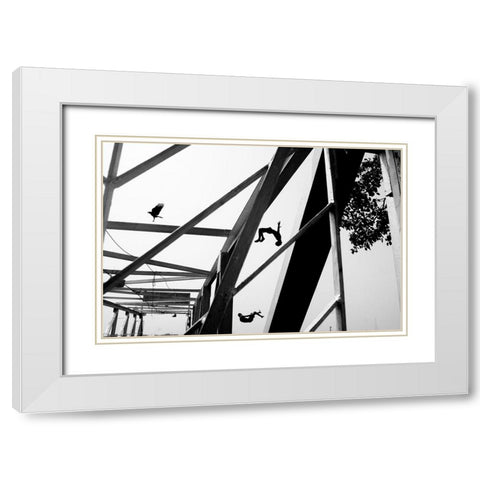 Kolkata-2022 White Modern Wood Framed Art Print with Double Matting by Ganguly, Ananway