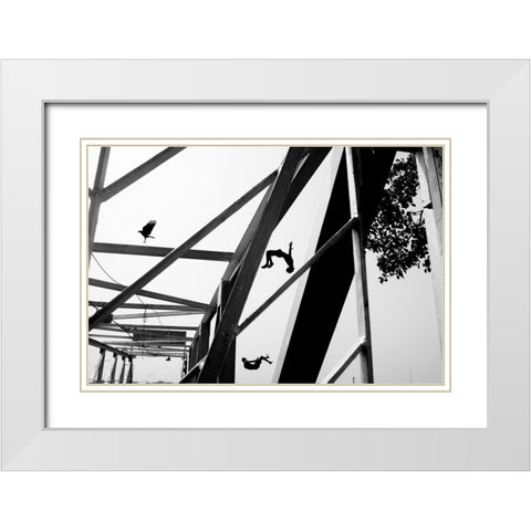 Kolkata-2022 White Modern Wood Framed Art Print with Double Matting by Ganguly, Ananway