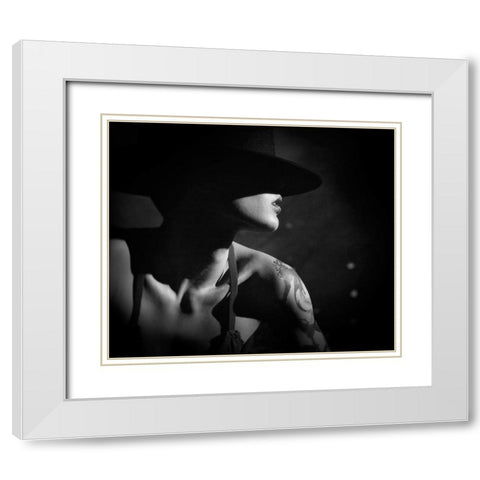 Cabaret White Modern Wood Framed Art Print with Double Matting by Pantu, Gabriela
