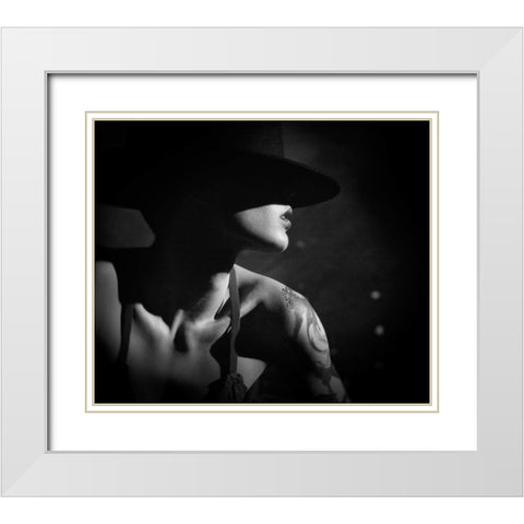 Cabaret White Modern Wood Framed Art Print with Double Matting by Pantu, Gabriela