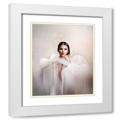 Fani White Modern Wood Framed Art Print with Double Matting by Punyet Miro, Carles