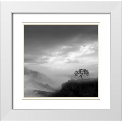 Dreams White Modern Wood Framed Art Print with Double Matting by Nodeh, Mostafa