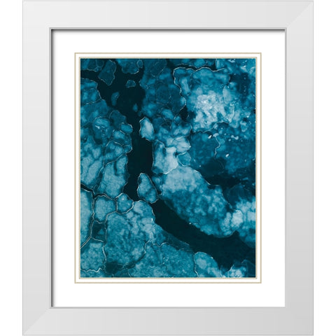 Ice White Modern Wood Framed Art Print with Double Matting by Ziomek, Witold