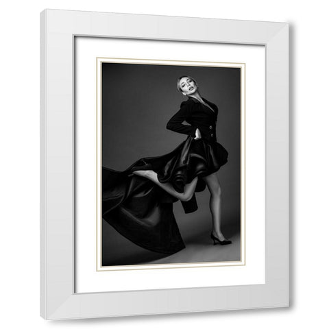Dance... White Modern Wood Framed Art Print with Double Matting by Behzadi Boroujeni, Amir