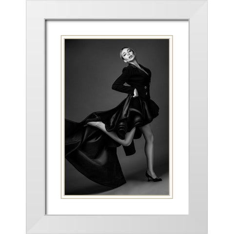 Dance... White Modern Wood Framed Art Print with Double Matting by Behzadi Boroujeni, Amir