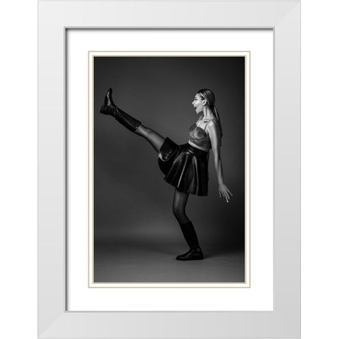 Scream! White Modern Wood Framed Art Print with Double Matting by Behzadi Boroujeni, Amir