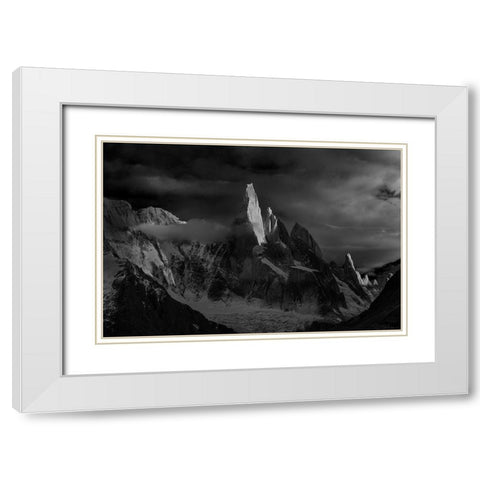 Sunset At Fizs Roy White Modern Wood Framed Art Print with Double Matting by Zhang, Dennis