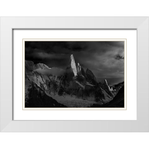 Sunset At Fizs Roy White Modern Wood Framed Art Print with Double Matting by Zhang, Dennis