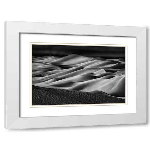 The Art Of Sand And Wind (2) White Modern Wood Framed Art Print with Double Matting by Qiu, Jenny