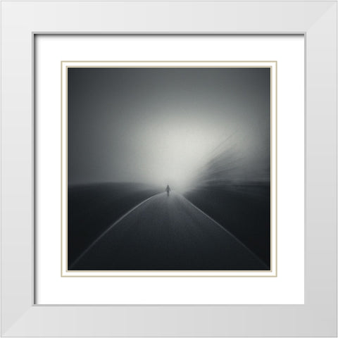 Night Is The New Day White Modern Wood Framed Art Print with Double Matting by De Franzoni, Thomas