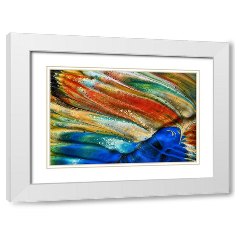 The Blue Fish White Modern Wood Framed Art Print with Double Matting by Westum, Heidi