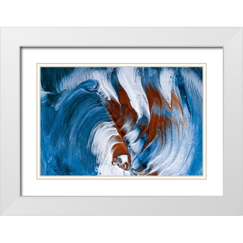 The Snake And The Clovn White Modern Wood Framed Art Print with Double Matting by Westum, Heidi