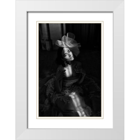 Captured In Light White Modern Wood Framed Art Print with Double Matting by Dixon, Colin