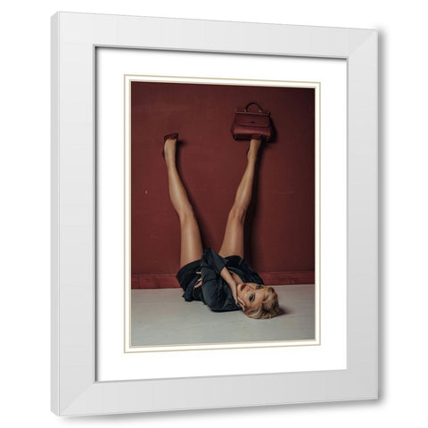 Red Heels! White Modern Wood Framed Art Print with Double Matting by Behzadi Boroujeni, Amir