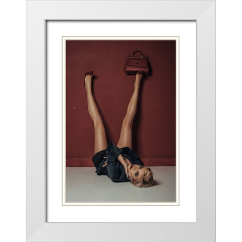 Red Heels! White Modern Wood Framed Art Print with Double Matting by Behzadi Boroujeni, Amir
