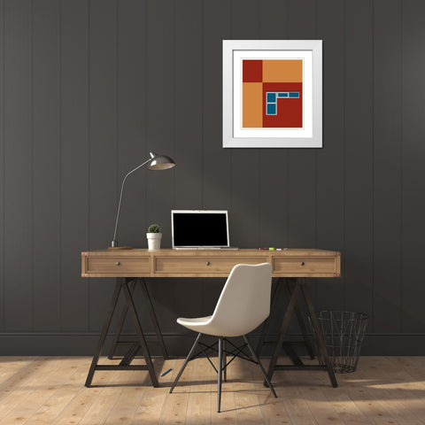 Abstract - Holon Israel White Modern Wood Framed Art Print with Double Matting by Orbach, Arnon