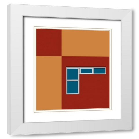 Abstract - Holon Israel White Modern Wood Framed Art Print with Double Matting by Orbach, Arnon