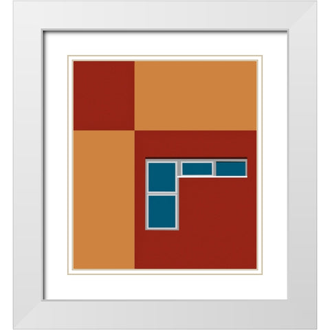 Abstract - Holon Israel White Modern Wood Framed Art Print with Double Matting by Orbach, Arnon