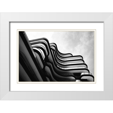 Shadowside White Modern Wood Framed Art Print with Double Matting by Flour, Bruno