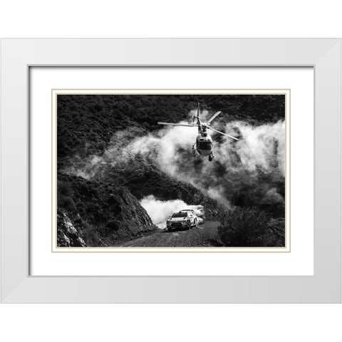 Turkey Rally White Modern Wood Framed Art Print with Double Matting by Szabo, Attila
