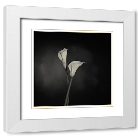 Simplicity White Modern Wood Framed Art Print with Double Matting by Engelbos, Mieke