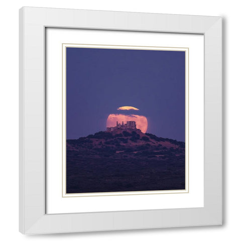 Sturgeon Supermoon White Modern Wood Framed Art Print with Double Matting by Rodriguez De, Enrique
