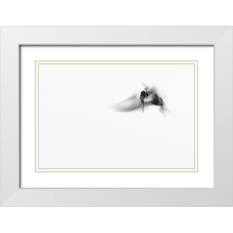In...M O T I O N White Modern Wood Framed Art Print with Double Matting by Elkahlawi, Ahmed